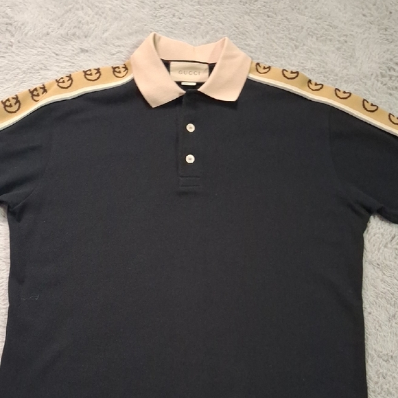 Gucci Black and Tan Polo Shirt - Picture 5 of 5